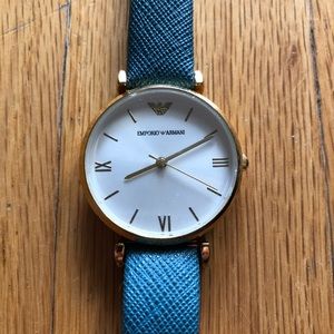 Emporio Armani Unisex Blue Watch (*NEEDS BATTERY)